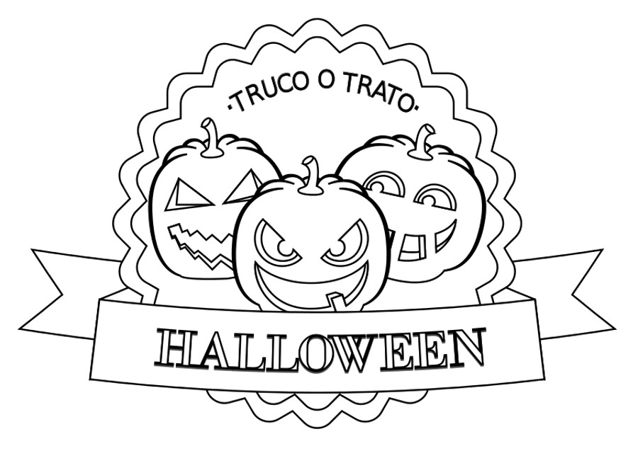 Dibujos De Truco O Trato En Halloween Para Colorear Para Colorear