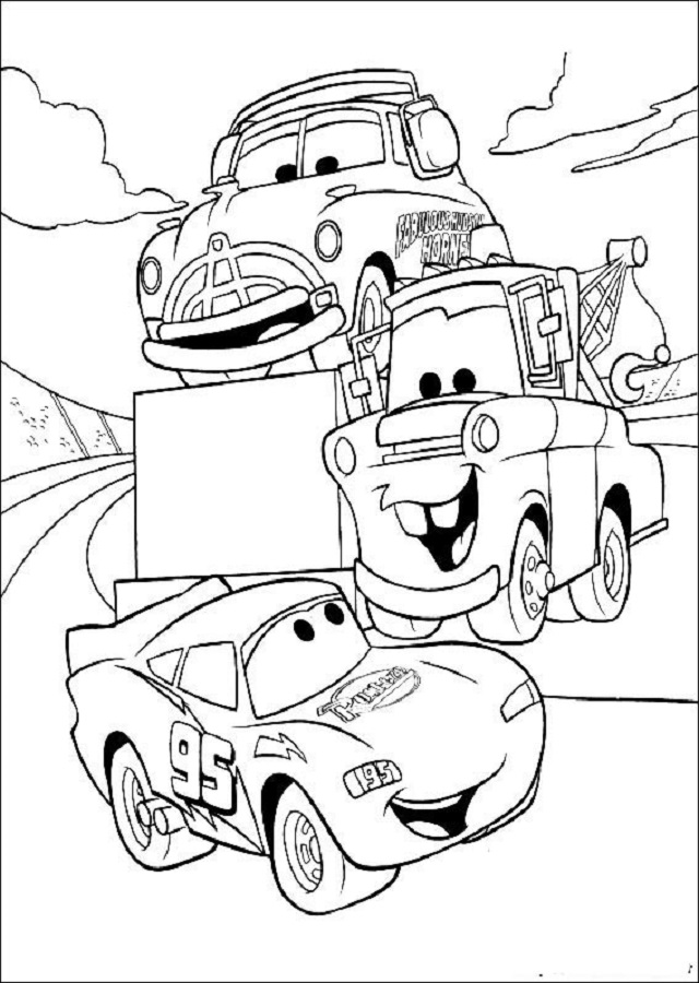 imagen para colorear cars