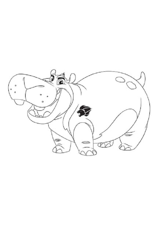Hipopótamo amigo de Kion y el miembro más fuerte de la Guardia del León
