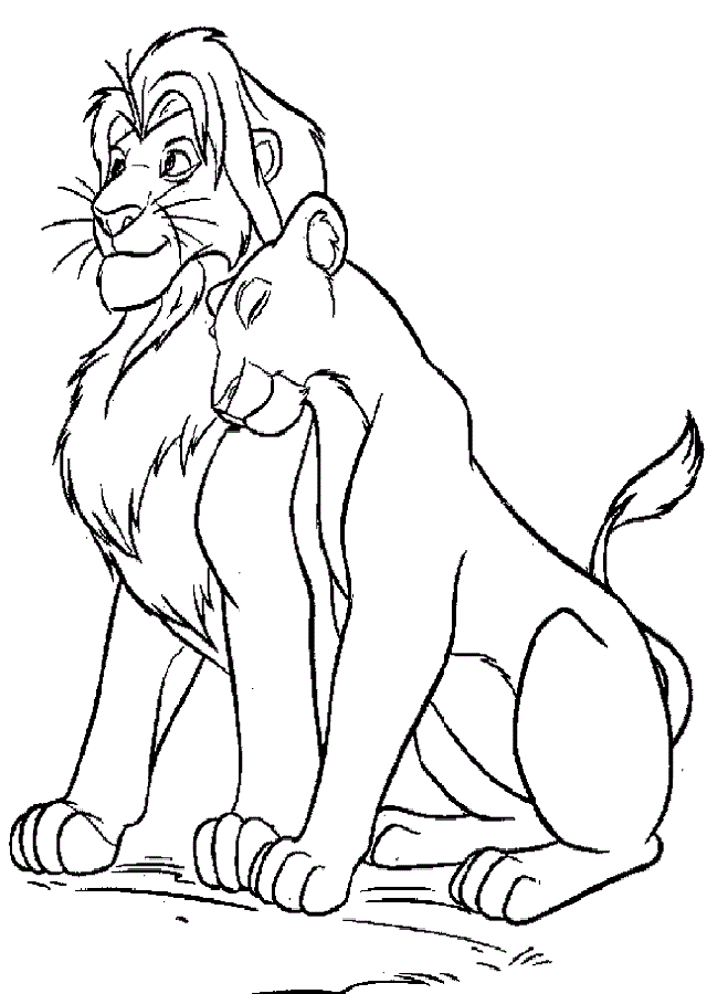 dibujo para colorear el rey león 