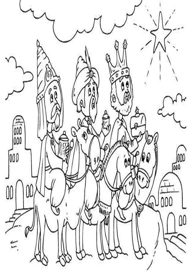  💠 Dibujos para colorear Reyes Magos