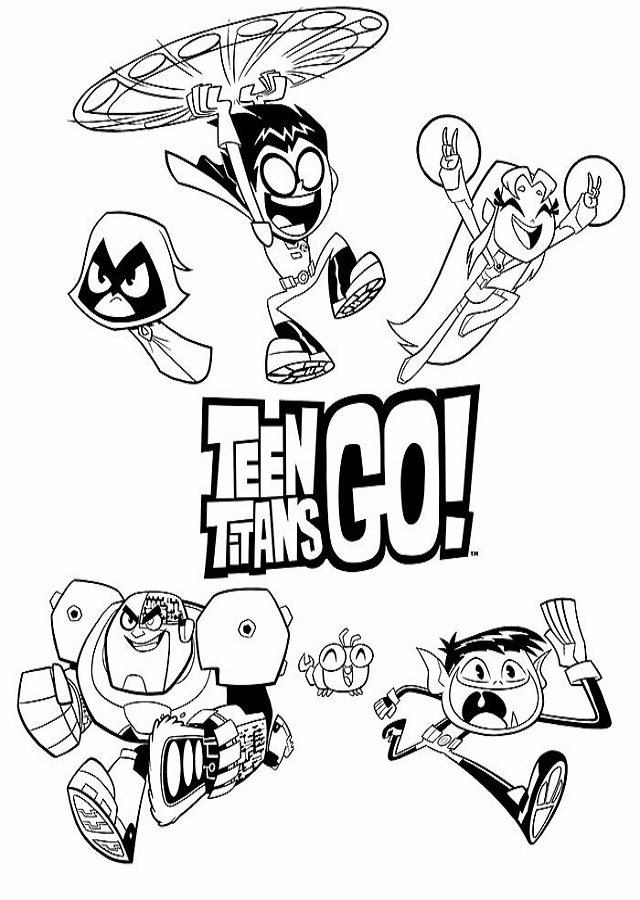 Teen Titans Go Para Colorear Dibujos Para Colorear