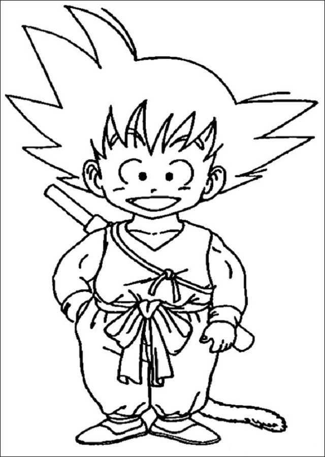 Dibujo De Son Goku Para Colorear Dibujos Para Colorear Imprimir