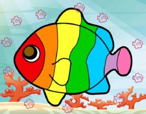 💠 Dibujos para colorear el Pez Arcoiris - Dibujosparacolorear.eu